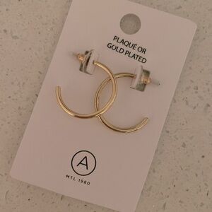 New Semi Gold Coloured Hoop Earrings
